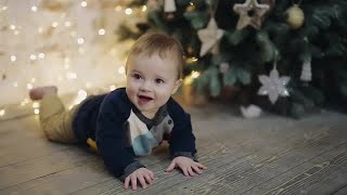Happy Baby Is Enjoying Christmas Stock Video