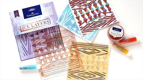 5 Ways to use Ice Layers Stencils from Faber-Castell