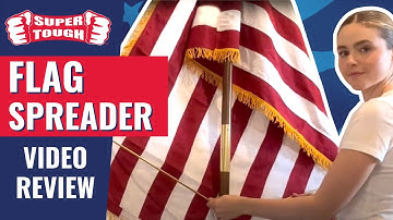 Super Tough Gold Flag Spreader for Indoor Flag Video Review