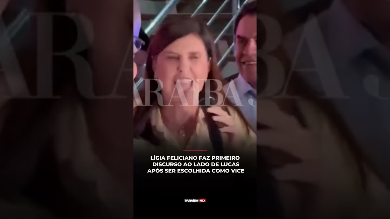 LÍGIA FELICIANO FAZ PRIMEIRO DISCURSO AO LADO DE LUCAS APÓS SER ESCOLHIDA COMO VICE