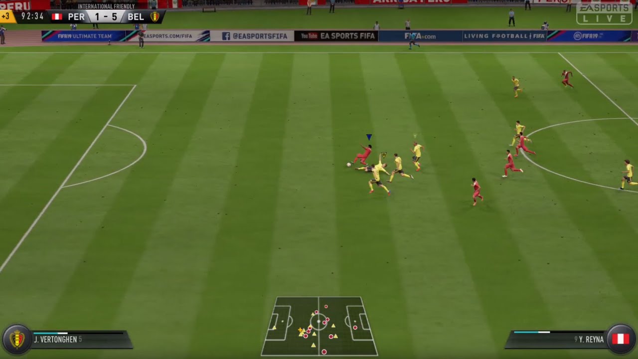 Cash Me Offside : FIFA 19 : PER - BEL : Disgusting tackle in final seconds leads to red card 🟥😂