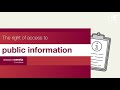The right of access to public information
