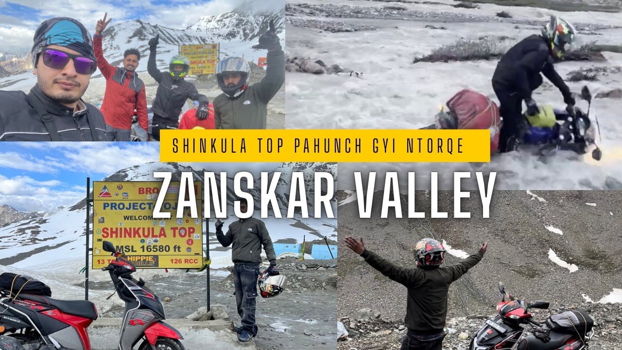 Finally ZANSKAR VALLEY !! MUST WATCH VLOG !! TVS NTORQE PAHUNCH GYI SHINKULA TOP !! #zanskar #vlog