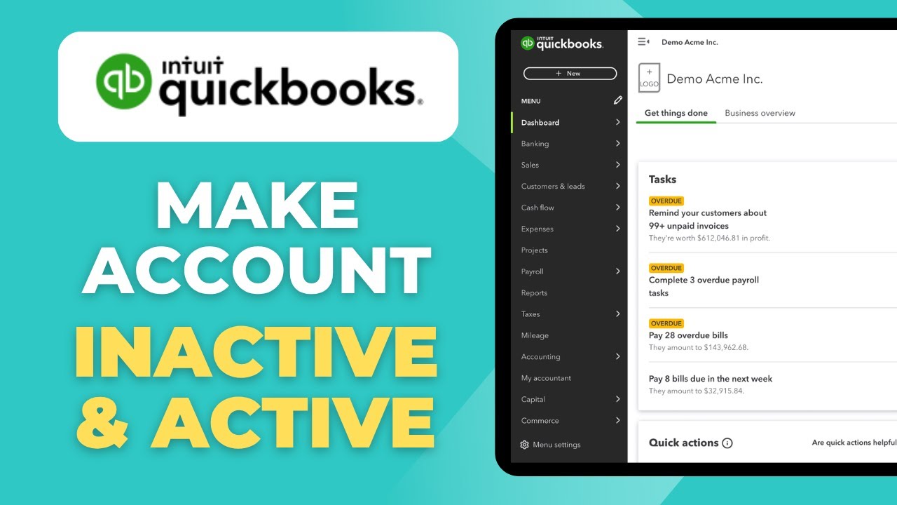 How to Make an Account Inactive or Active Again in QuickBooks | Easy Guide