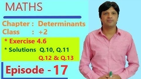12 (+2) MATHS CLASS | Determinants | (Episode 17) | EXERCISE 4.6 |Matrix Method| Solutions Q10 - 13
