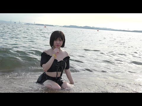 【夢薆】グラビア風にして見てとお願いしてみた。2023.9.9「水着撮影会」渋川海水浴場 4Kﾉｰｶｯﾄ【白〆SNEA&