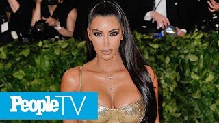 Kim Kardashian Attends 2018 Met Gala Without Kanye West Wearing Sexy Gold Versace Dress | PeopleTV