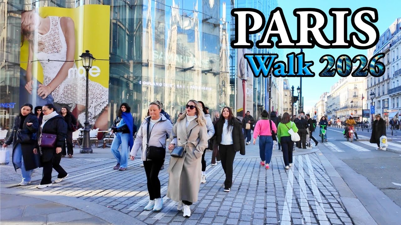 Paris France 🇫🇷 - A Parisian Walking Tour - [4k 2026] City walk Tours