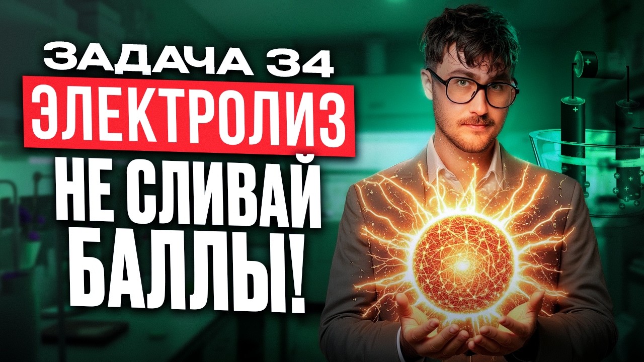 ПЕРЕСТАНЬ сливать баллы на ЭЛЕКТРОЛИЗЕ! Решаем задание №34 на 4/4 для ЕГЭ по ХИМИИ