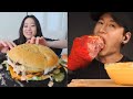 Mukbangers eating XXXL versions of POPULAR FOODS