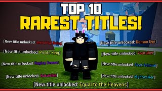 TOP 10 *INSANELY* RARE TITLES IN BLOX FRUITS! | Roblox screenshot 5