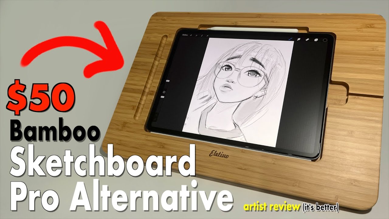 Bamboo Wood iPad Art Drawing Stand Sketchboard Pro Alternative