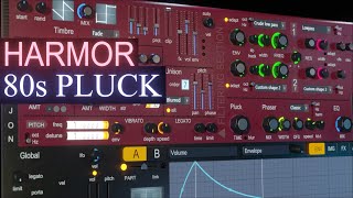 Harmor 80s Pluck Sound Design | FL Studio Tutorial