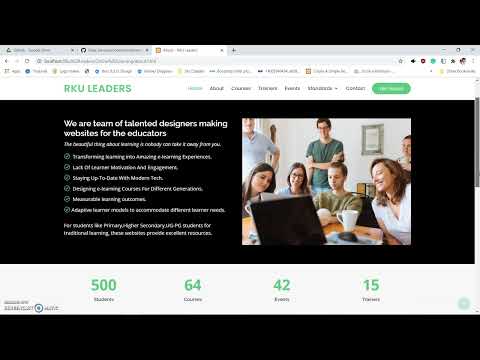 E-Learning Website using HTML, CSS, JavaScript, jquery, Bootstrap.