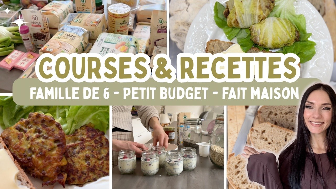 Nourrir sa famille ✨ Idées de repas et goûters fait maison 😍 Courses de la semaine 