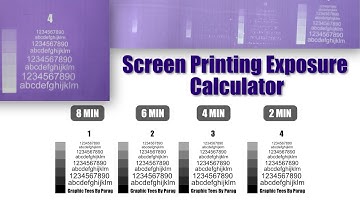Screen Printing Exposure Calculator