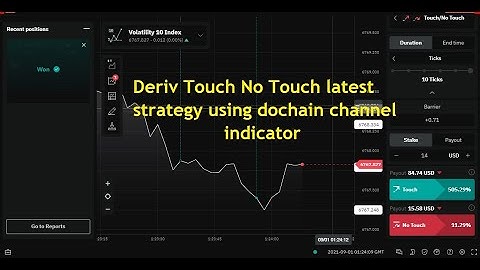 Deriv binary options Touch No Touch latest strategy using dochain channel indicator