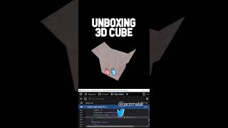 3D Cube Unboxing Animation made in HTML CSS #shorts @jmc23id