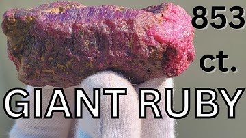 Watch This Giant Ruby Rock Get Cut & Polished to Perfection!