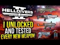 Helldivers 2  i unlocked and tested every new weapon in the polar patriots warbond