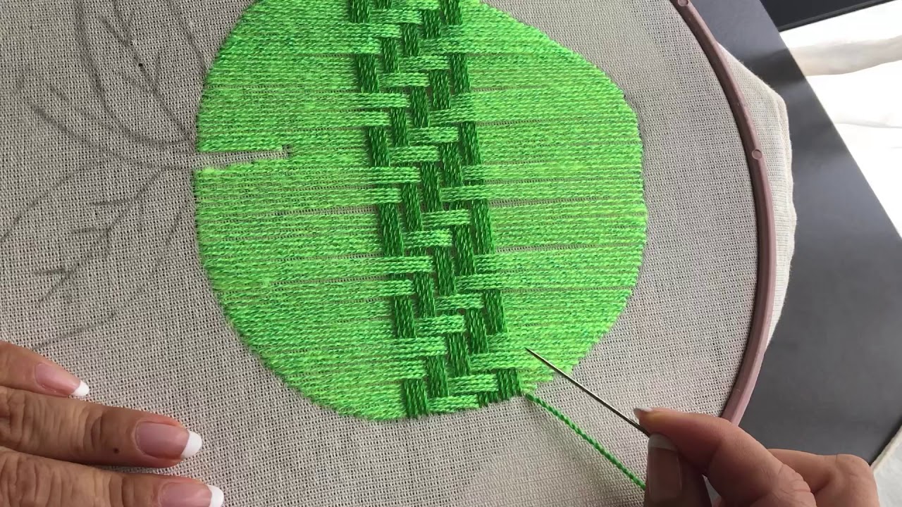 Bordado Fantasía Manzana 5 / Hand Embroidery Apple / Fantasy Stitch