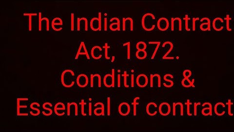 The Indian Contract Act,1872 - Essentials & Conditions of Contract II Pramod Pandey II SONANSHRIK II