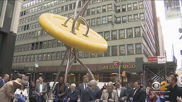 "Big Button" sculpture unveiled in  Garment District
