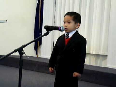 Alexander reciting Psalm 100 and singing The BIBLE...