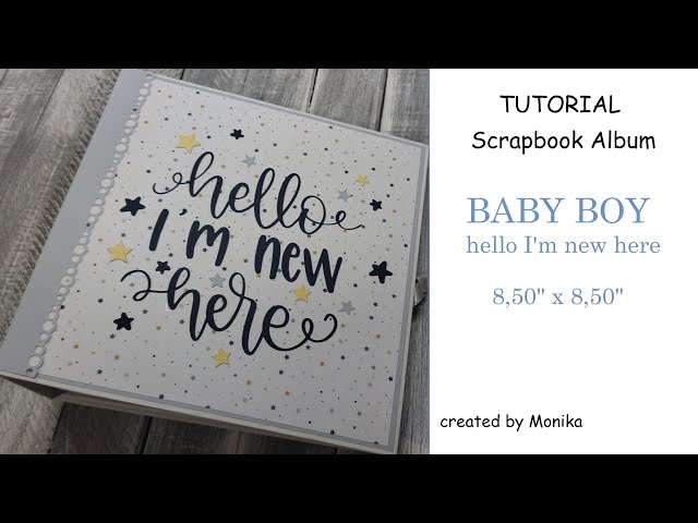 Mon Amour Albums - Baby Boy 8x8 Scrapbook Album