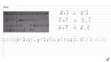 If  `x(bar a xx bar b)+y(bar b xx bar c)+z(bar c xx bar a)=bar r and  [bar a bar b bar c]=1/8...