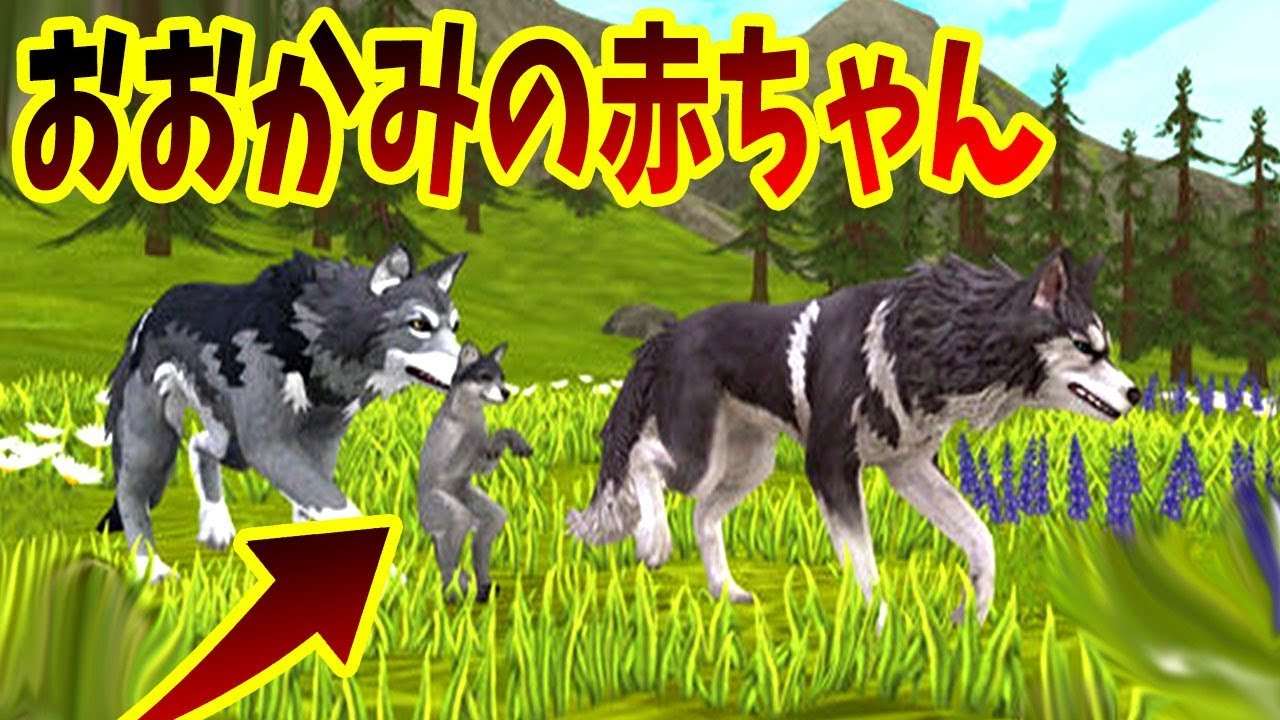 赤ちゃん狼がかわいすぎる 狼になって野生動物を狩りまくってたら赤っちゃんが生まれた アニマルシムオンラインで弱肉強食サバイバル Wild Craft 3 Youtube