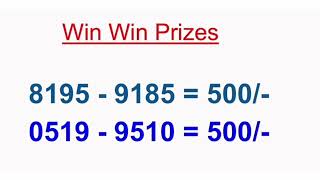 Win Win Lottery Prizes (30/05/2022)