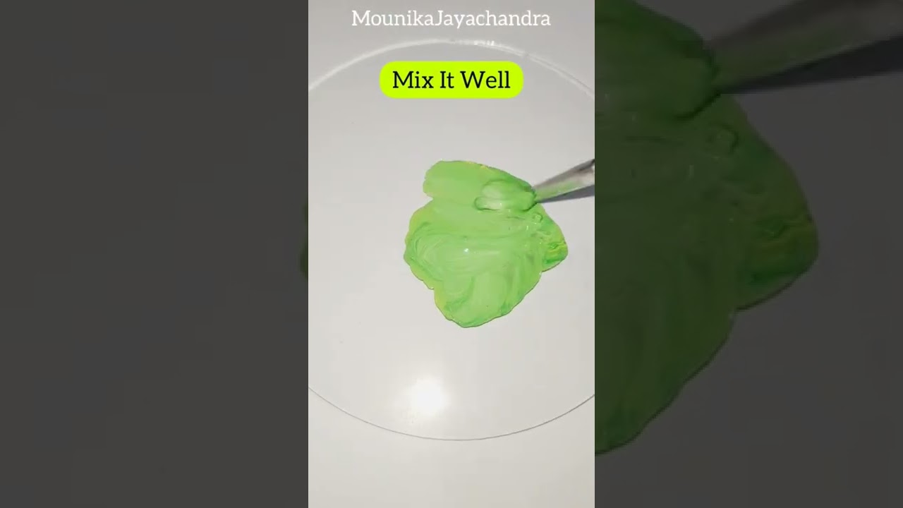 Parrot Green | Color Mixing Tutorial | MonuArtLife | 