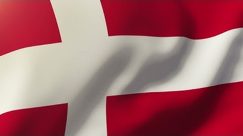Denmark Flag Waving In The Wind. Looping Sun Rises Style. Animation Loop Stock Animation