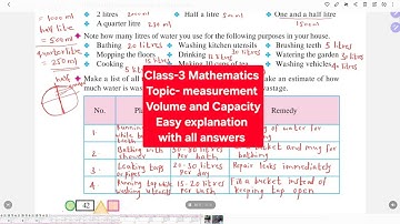 Class 3 Maths | Measurement: Volume & Capacity | Easy Explanation with Answers | Maharashtra Board