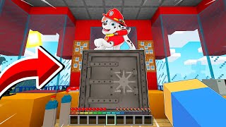 DESCUBRO EL SECRETO DE LA PUERTA DE MARSHALL PAW PATROL EN MINECRAFT 😱