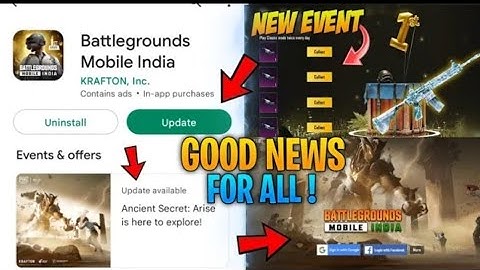 2.1 update is here link😱 and 600 UC🔥free and #bgmi update kasa ka ra