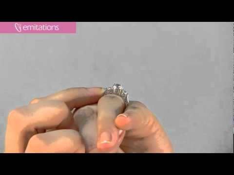 Nadia's Vintage Ring: 2.56 TCW CZ Three Stone Ring