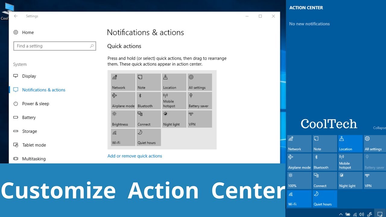 How to customize your Actions Center shortcuts on Windows 10 YouTube