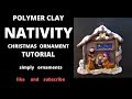 Polymer Clay Nativity Christmas Ornament
