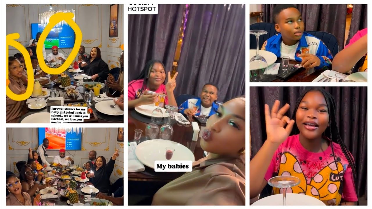 Тонто Дике и Черчилль отправились на прощальный ужин со своими детьми, семьей и друзьями.