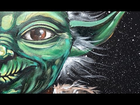 May the Fourth Yoda DIY Star Wars Learn to Paint Acrylic Step by Step About  Face #8 | TheArtSherpa - YouTube