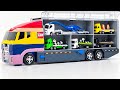 トミカ☆トミカのミニカーと同じ絵柄の箱を見つけコンボイに収納しよ☆緊急車両＆工事車両