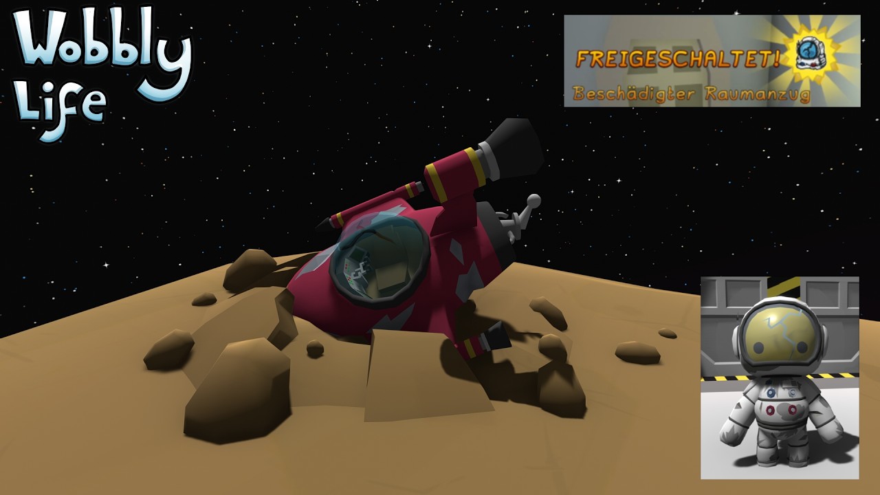 Rettungsmission und der beschädigte Raumanzug in Wobbly Life 