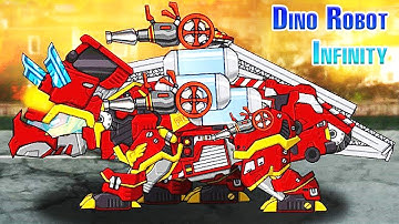 Dino Robot Infinity: Triceratops + Dino Robot Battle Arena | Eftsei Gaming