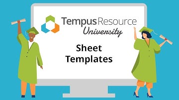 Sheet Templates in Tempus Resource
