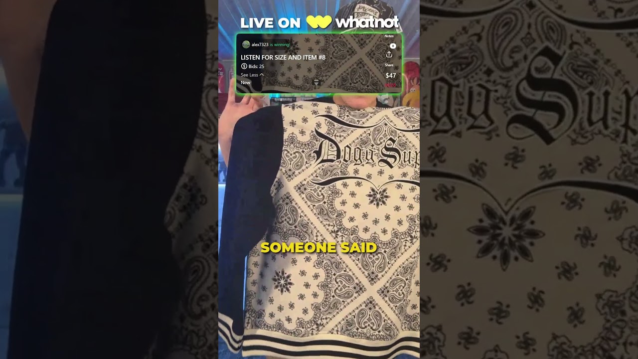 Live Auction "Snoop Dogg Men's & Big Men's Varsity Jacket" #whatnot #reselling #liveauction