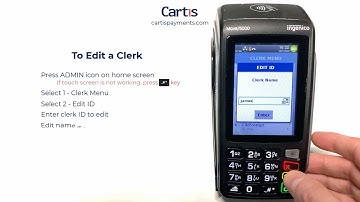 How to Edit Clerk/Server/Cashier Name or Password on an Ingenico Desk 5000 or Move 5000 Terminal