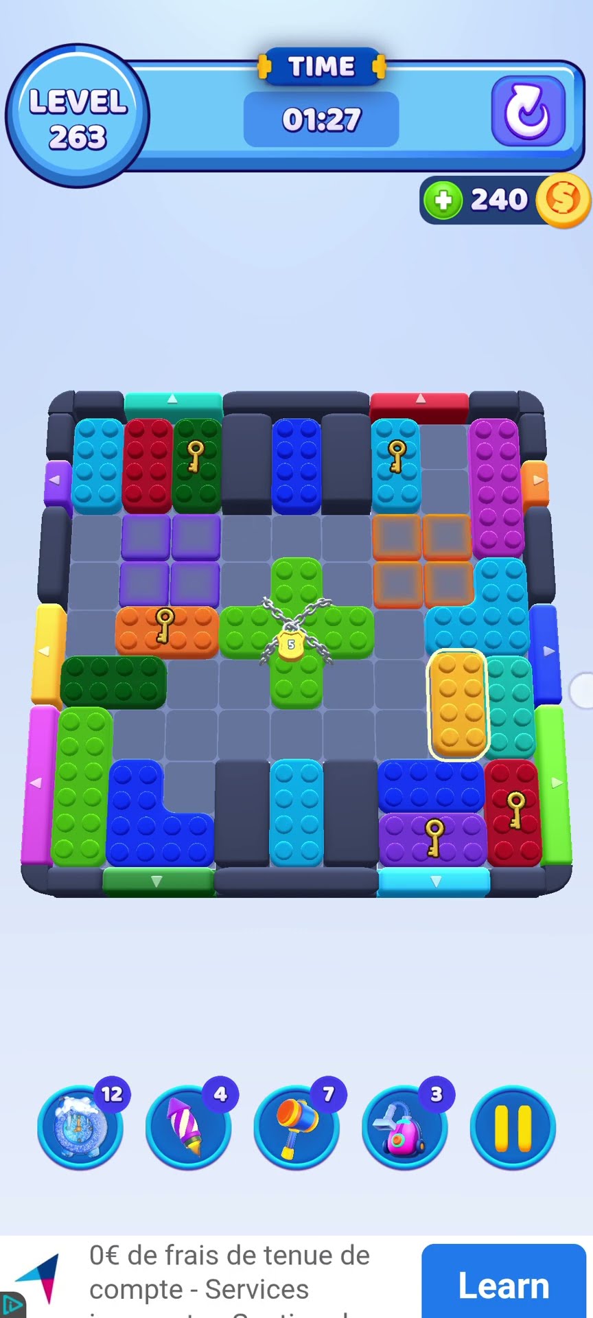 Color Block Jam Level 263 #games #gaming #gameplay #puzzlegame
