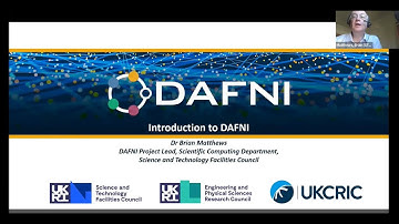 Dr Brian Matthews, An introduction to DAFNI as part of the  DAFNI UCL Roadshow Webinar